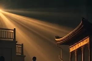 第七个晴天剧集封面，暴雨过后的城市天台